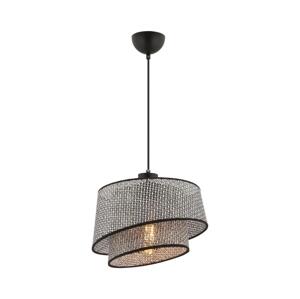 Lustr na lanku BARETTE 1xE27/60W/230V šedá/černá