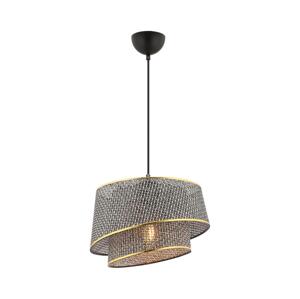 Lustr na lanku BARETTE 1xE27/60W/230V šedá/zlatá