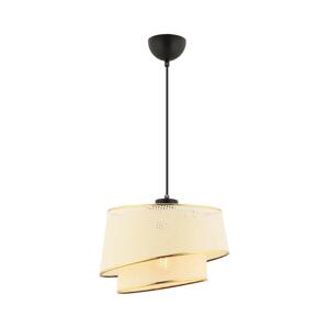 Lustr na lanku BARETTE 1xE27/60W/230V krémová/zlatá