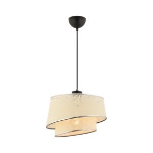 Lustr na lanku BARETTE 1xE27/60W/230V krémová/lesklý chrom