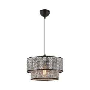Lustr na lanku ECHO 1xE27/60W/230V šedá/černá