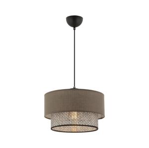 Lustr na lanku ECHO 1xE27/60W/230V hnědá/šedá
