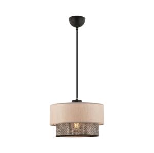 Lustr na lanku ECHO 1xE27/60W/230V béžová/šedá