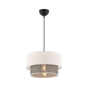 Lustr na lanku ECHO 1xE27/60W/230V krémová/šedá