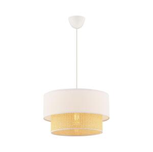 Lustr na lanku ECHO 1xE27/60W/230V krémová/béžová