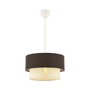 Lustr na lanku ECHO 1xE27/60W/230V hnědá/krémová