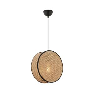 Lustr na lanku BIG DRUM 1xE27/60W/230V hnědá/černá