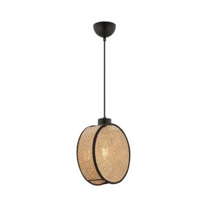 Lustr na lanku DRUM 1xE27/60W/230V hnědá/černá