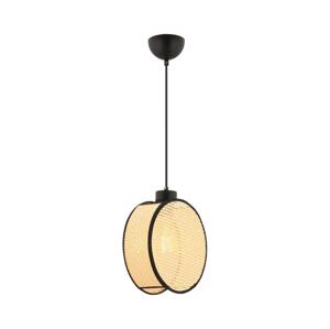 Lustr na lanku DRUM 1xE27/60W/230V béžová/černá