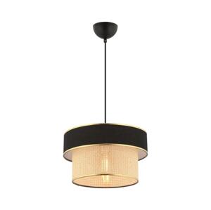 Lustr na lanku ERO 1xE27/60W/230V černá/béžová