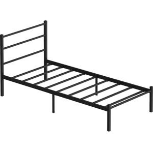 Kovová jednolůžková postel FERON 90x200 cm černá nosnost 120 kg 837WST1119