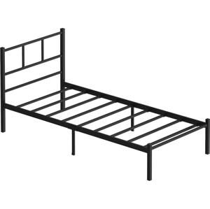 Kovová jednolůžková postel ROVAN 90x200 cm černá nosnost 120 kg 837WST1143