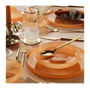 Jídelní sada 18 ks oranžová/sklo 711BRN1103
