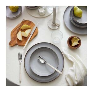 Jídelní sada 18 ks šedá/porcelán 710KTP4516