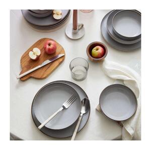 Jídelní sada 12 ks šedá/porcelán 710KTP4518