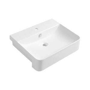 Isvea - Polozápustné umyvadlo SOTT AQUA 59x49 cm keramika/bílá 10SQ51058