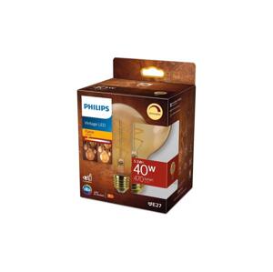 Philips LED filament žárovka E27 G95 5,5W 40W 470lm 2200K stmívatelná, jantarová