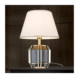 Orion Orion LA 4-1208-Křišťálová stolní lampa ALEXIS 1xE27/60W/230V krémová/zlatá/čirá