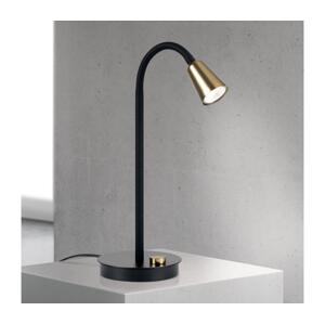 Orion - Stmívatelná flexibilní stolní lampa DOTTY 1xGU10/10W/230V černá/mosaz LA 4-1235/1 schwarz/MS