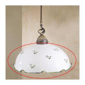 Kolarz Náhradní sklo univerzální NONNA E27 pr. 20 cm bílá/zelená 731.G21