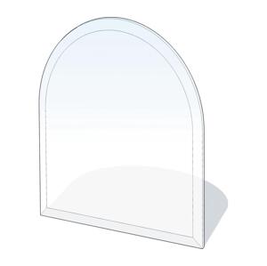 Lienbacher Sklo pod kamna 1300x1200x8 mm půloblouk