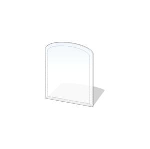 Lienbacher Sklo pod kamna 1100x850x8 mm půloblouk