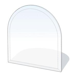 Lienbacher Sklo pod kamna 1000x1000x6 mm půlkulaté