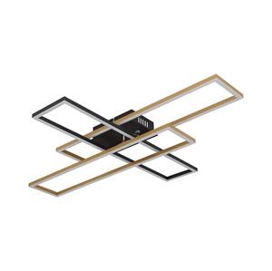 Globo Globo 67208-40G -LED Stropní svítidlo DAKARI 40W/230V 3000K 60x80 cm černá/zlatá