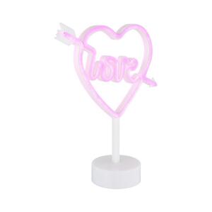 Globo Globo 28066 - LED Neonová stolní dekorace ARMOR LED/2W/3xAA srdce