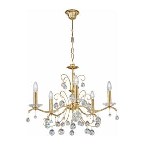 Kolarz Kolarz 3234.85.3.KoT- Křišťálový lustr na řetězu CARMEN 5xE14/60W/230V 24K zlato
