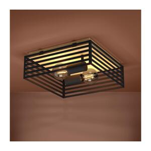 Eglo Eglo 390163 - Stropní svítidlo CIDRAZ 2xE27/40W/230V černá/hnědá