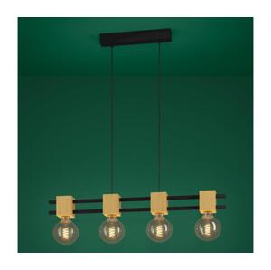 Eglo Eglo 390191 - Lustr na lanku LEVANTARA 4xE27/40W/230V černá/hnědá