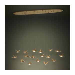 Eglo Eglo 390399 - LED Stmívatelný lustr na lanku PARATEBUENO 17xLED/3W/230V zlatá