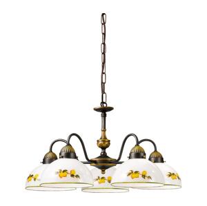 Kolarz Kolarz 731.85.126 - Lustr na řetězu NONNA 5xE27/75W/230V citrony