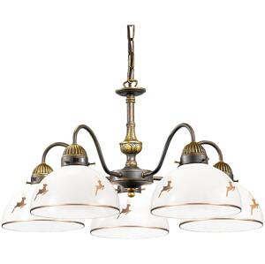Kolarz 731.85.150 - Lustr na řetězu NONNA 5xE27/75W/230V jeleni rose gold 731.85.150